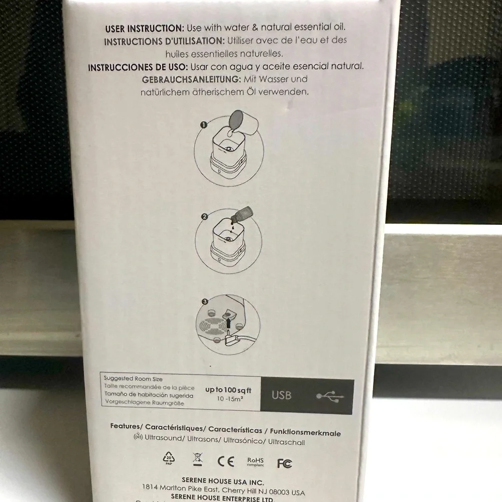 Serene Home Black Portable Ultrasonic Aroma Diffuser - Picture 4 of 6